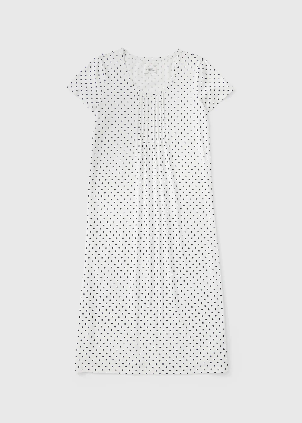 Cream Longline Polka Dot Nightie - XS Image 2