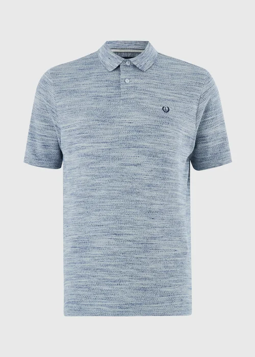 Lincoln Blue Space Dye Polo Shirt - S Image 4