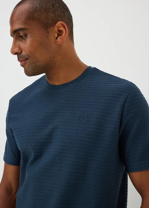 Navy Textured T-Shirt - S Image 2
