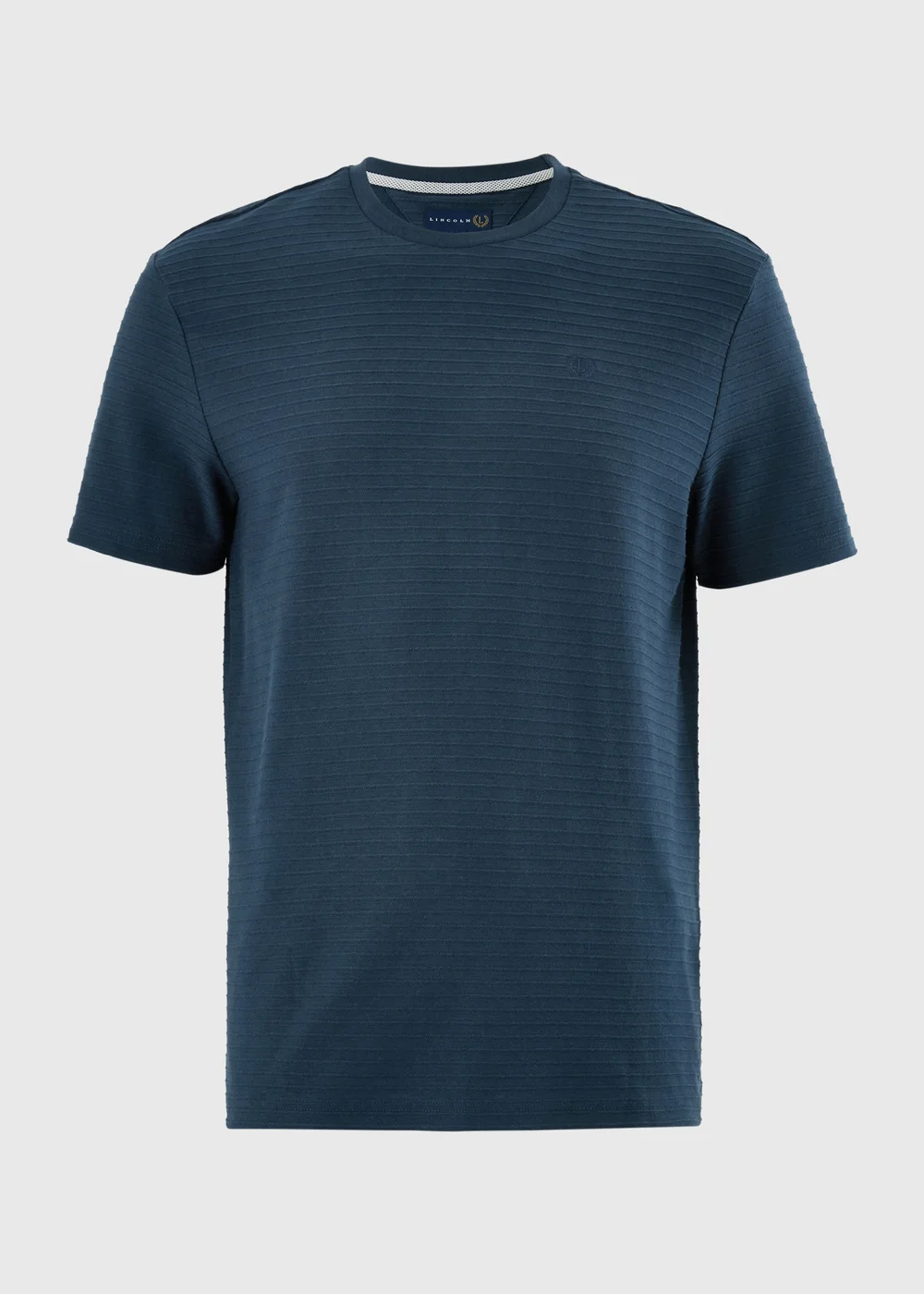 Navy Textured T-Shirt - S Image 3