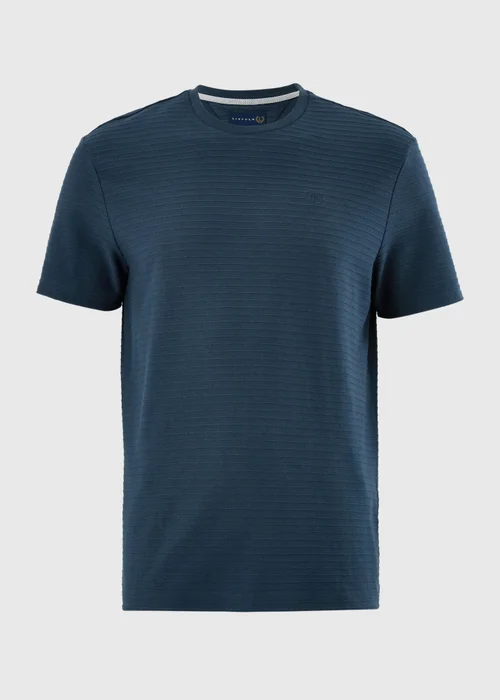 Navy Textured T-Shirt - S Image 3
