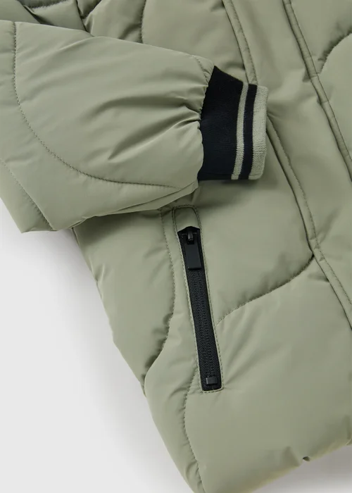 Boys Sage Wave Quilted Parka Coat (1-8yrs) - 1-1.5 Yrs Image 2