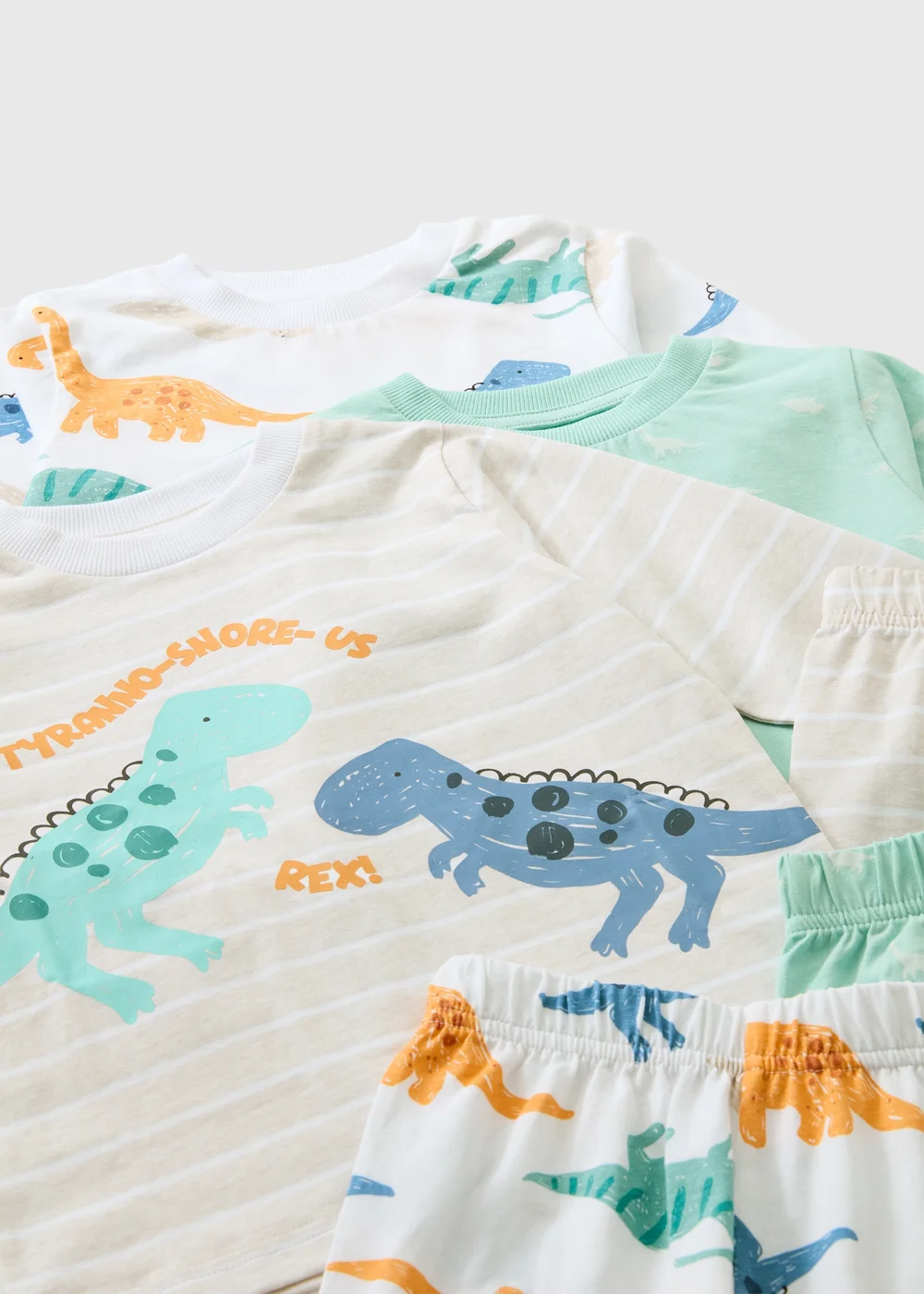 3 Pack Boys Oatmeal Dinosaur Pyjamas (1-7yrs) - 2-3 Yrs Image 2