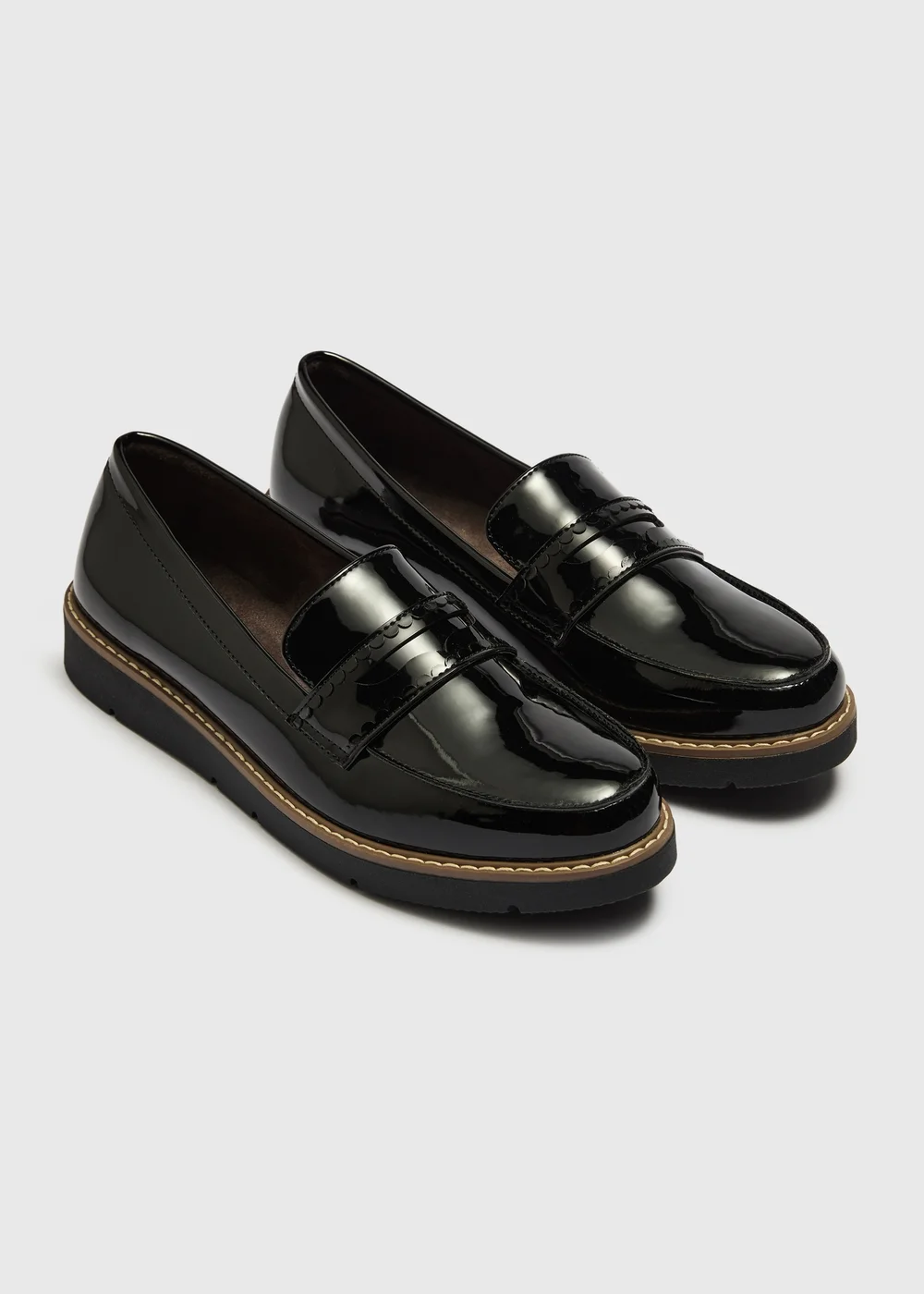 Soleflex Black Patent Loafers - 3 Image 1