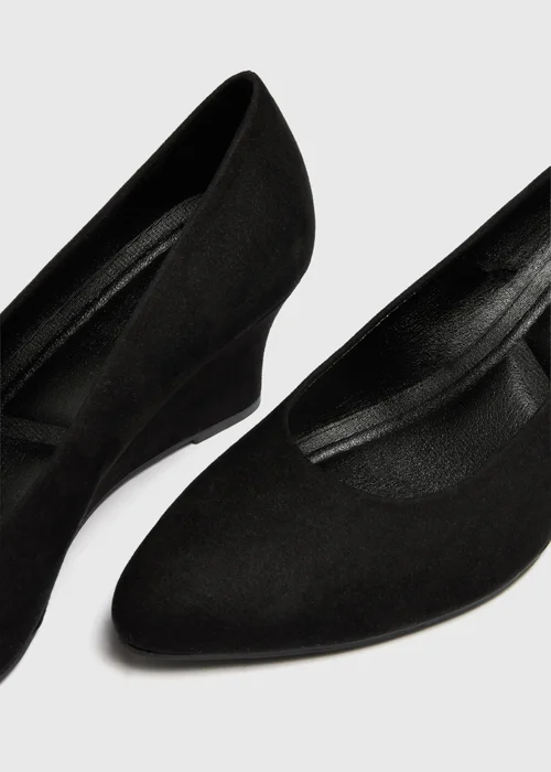 Black Wedge Heels - 4 Image 3