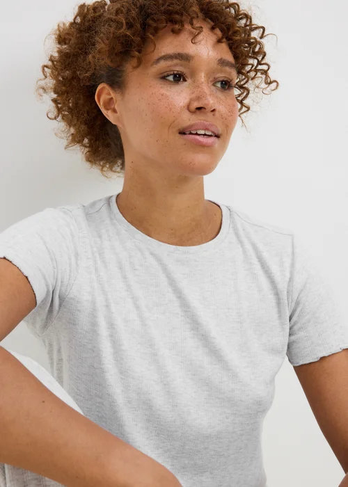 Grey Pointelle Pyjama Set - XS Image 2