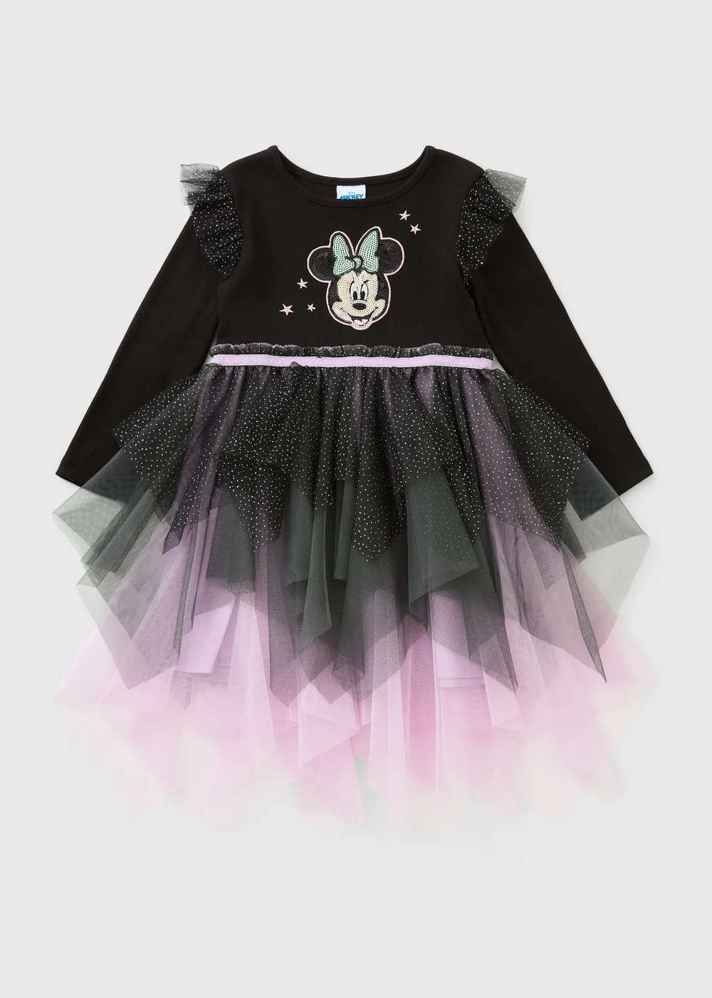 Disney Minnie Mouse Girls Black Halloween Dress - 1-1.5 Yrs Image 1