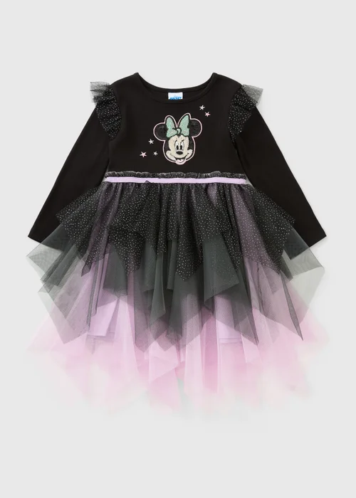 Disney Minnie Mouse Girls Black Halloween Dress - 1-1.5 Yrs Image 1