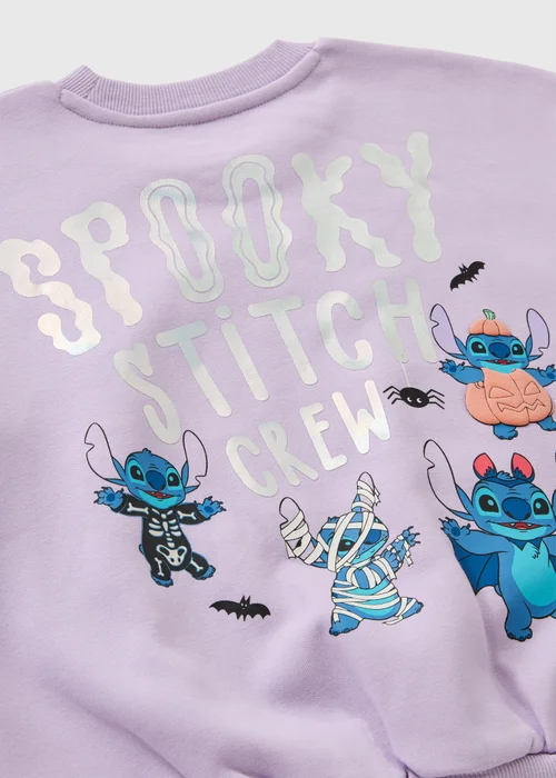 Girls Lilac Stitch Halloween Jumper (3-13 Yrs) - 3-4 Yrs Image 2