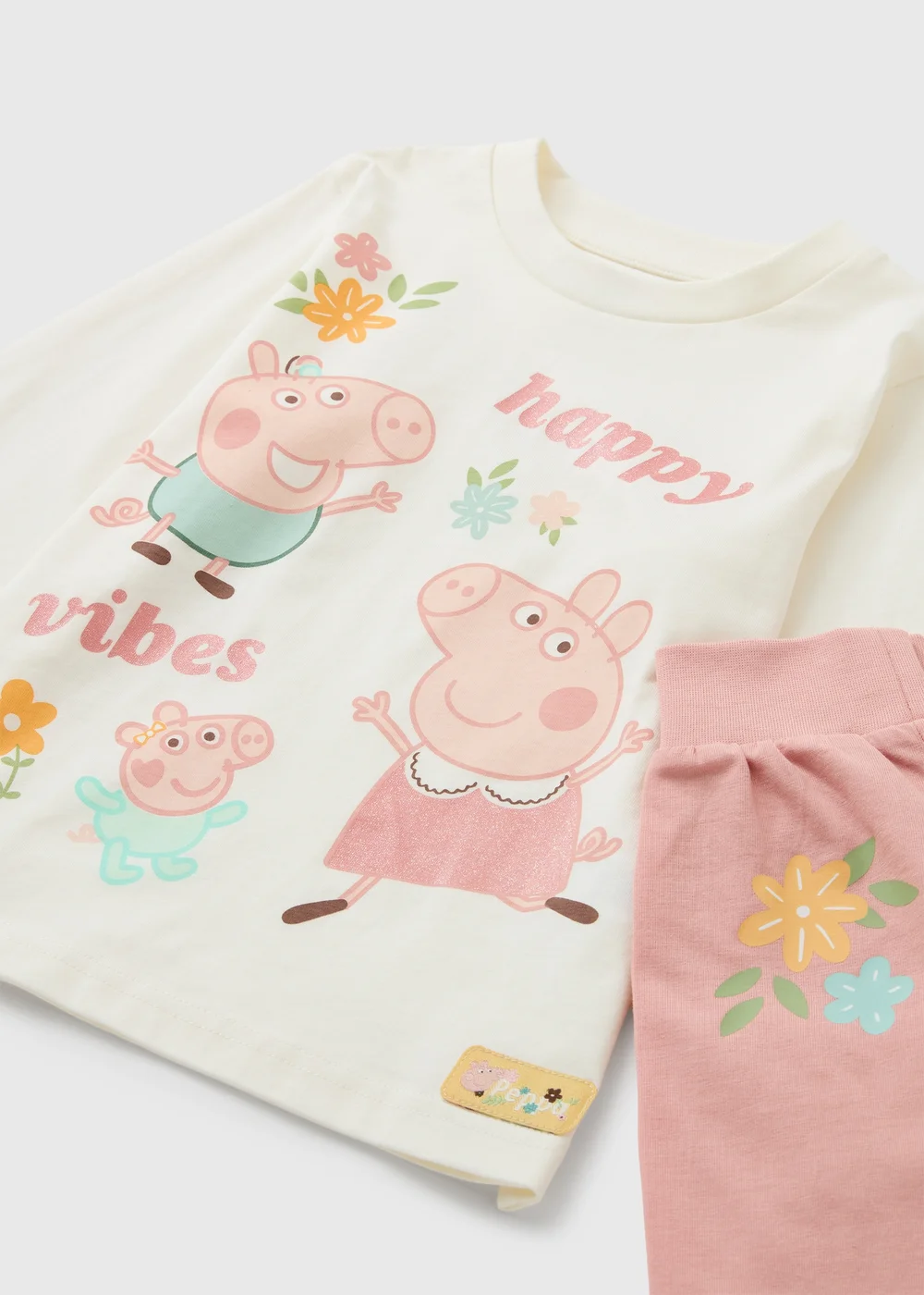 Peppa Pig Girls Pink Long Pyjama Set (1-7yrs) - 1-1.5 Yrs Image 2