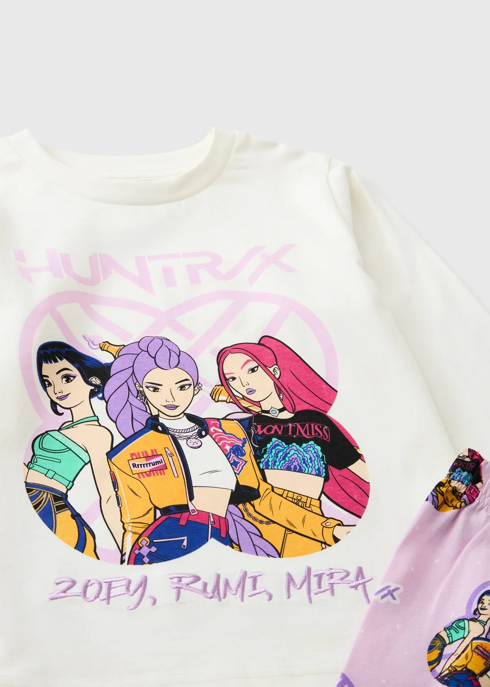 KPop Demon Hunters Girls Cream Pyjama Set (5-13yrs) - 10 Yrs Image 2