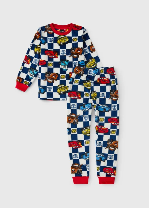 Disney Cars Boys Navy Fleece Long Pyjama Set (1-7yrs) - 1-1.5 Yrs Image 1