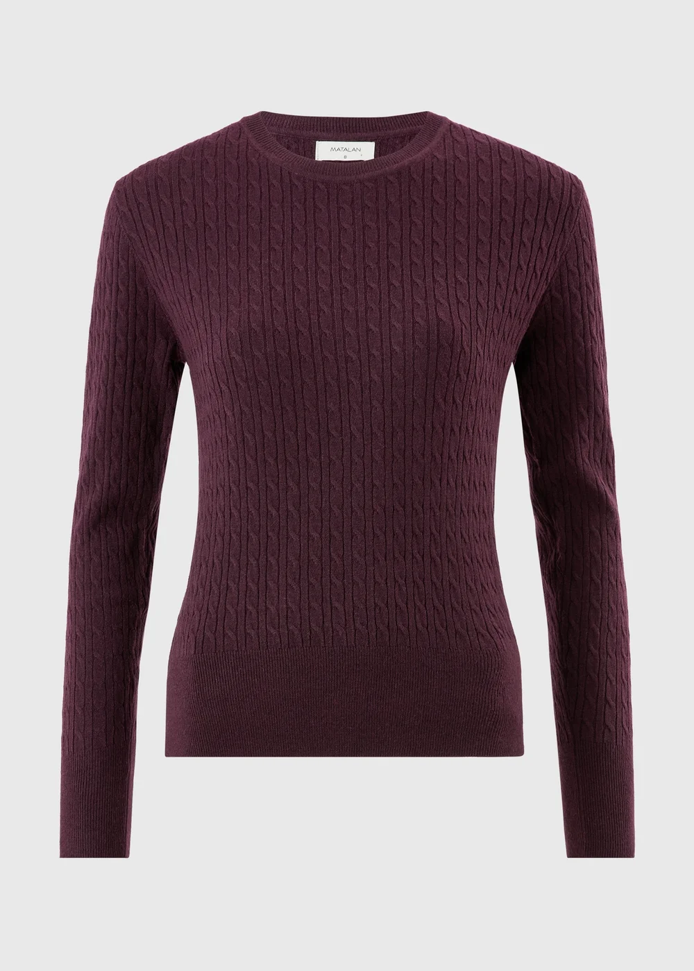 Burgundy Cable Knit Jumper - 8 Image 5