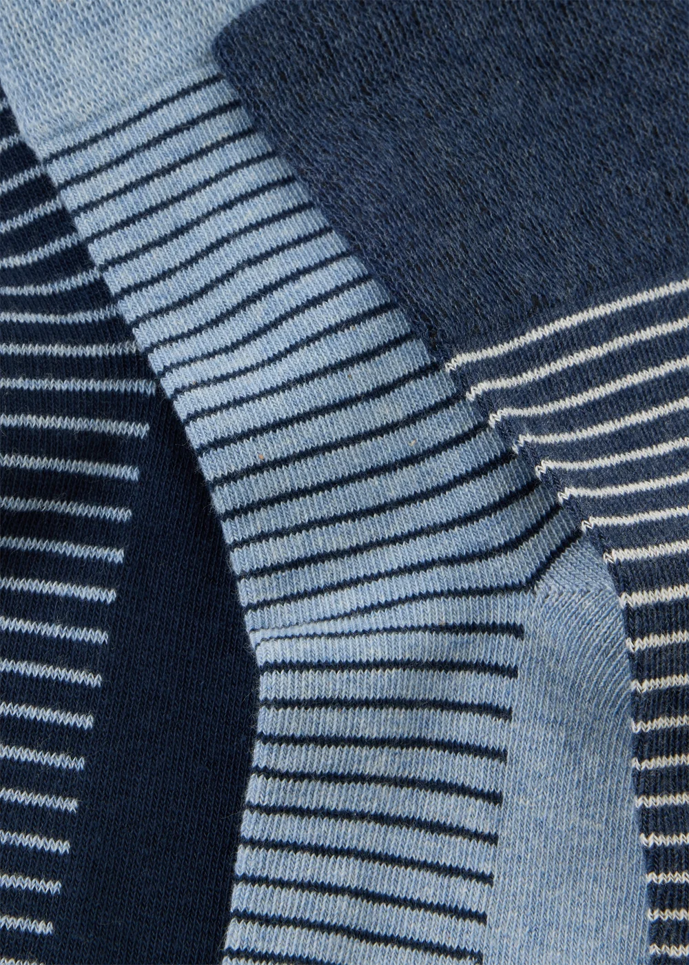 3 Pack Navy Striped Socks - One Size Image 2