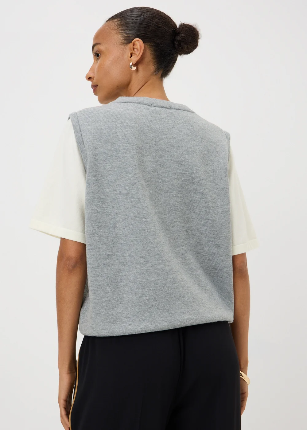 Charcoal 2 in 1 T-Shirt Argyle Tank Top - S Image 3