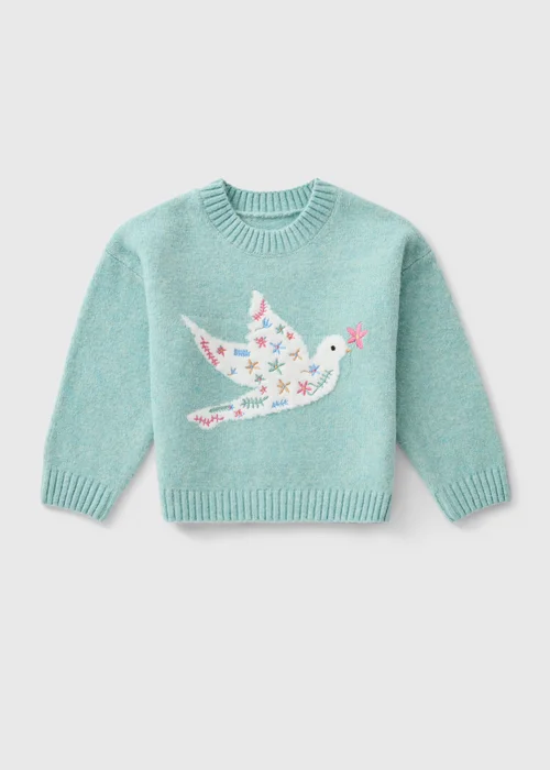 Girls Green Dove Jumper (1-8yrs) - 1-1.5 Yrs Image 1