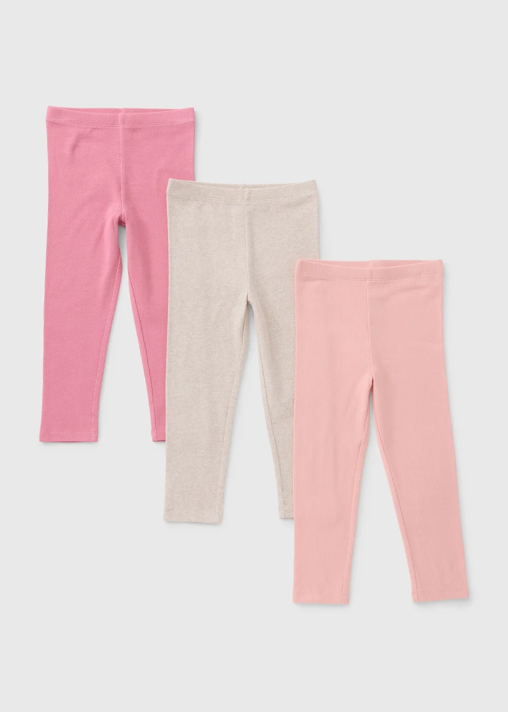 3 Pack Girls Pink Leggings (1-8yrs) - 4-5 Yrs Image 1