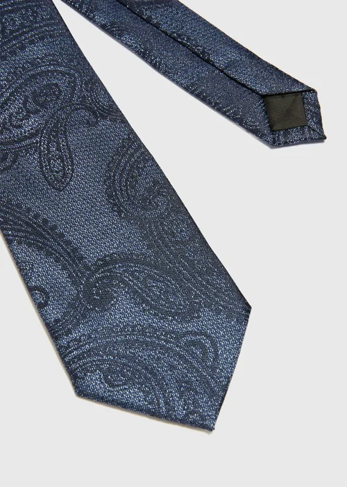 Taylor & Wright Blue Paisley Tie - One Size Image 2