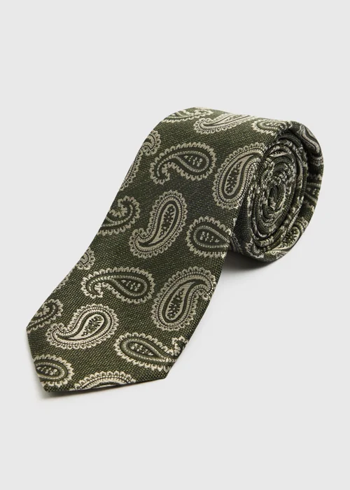 Taylor & Wright Green Paisley Tie - One Size Image 1