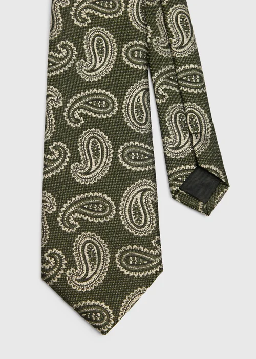 Taylor & Wright Green Paisley Tie - One Size Image 2