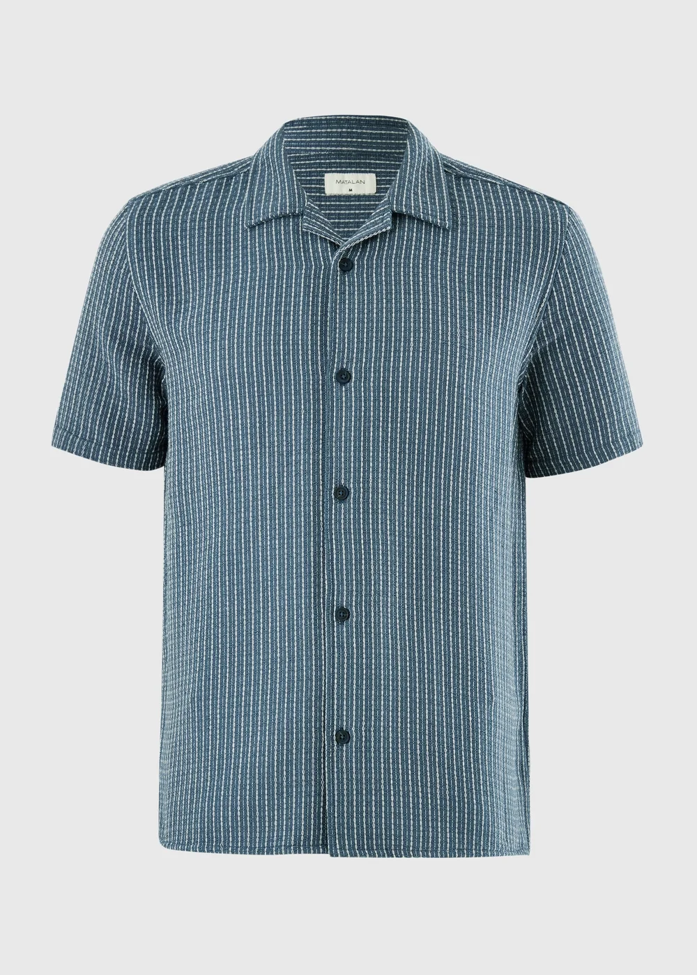 Blue Textured Striped Shirt - S Image 4