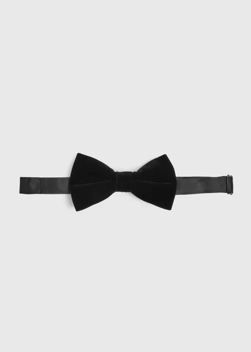 Taylor & Wright Black Velvet Bow Tie - One Size Image 1