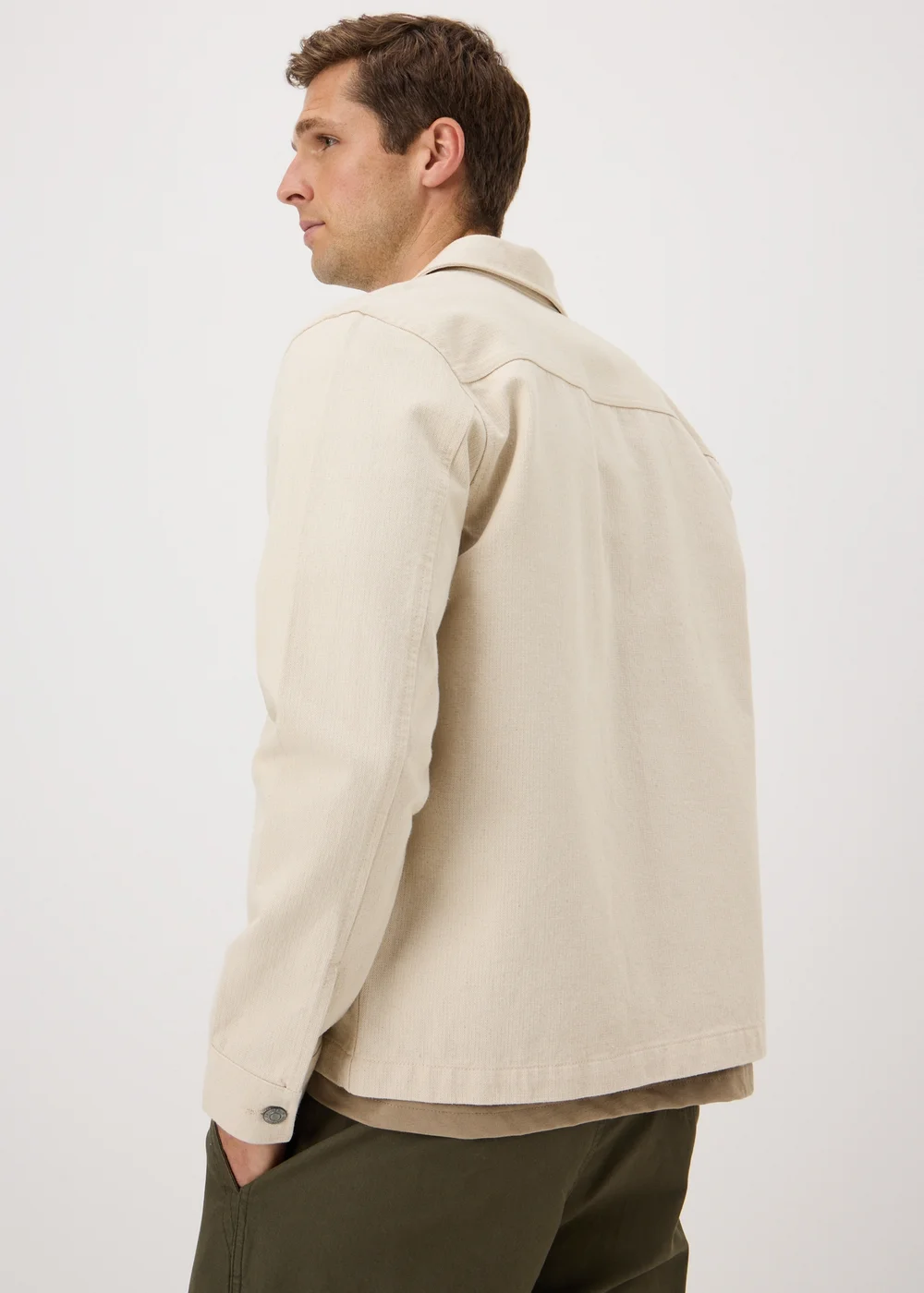 Ecru Denim Shacket - M Image 2