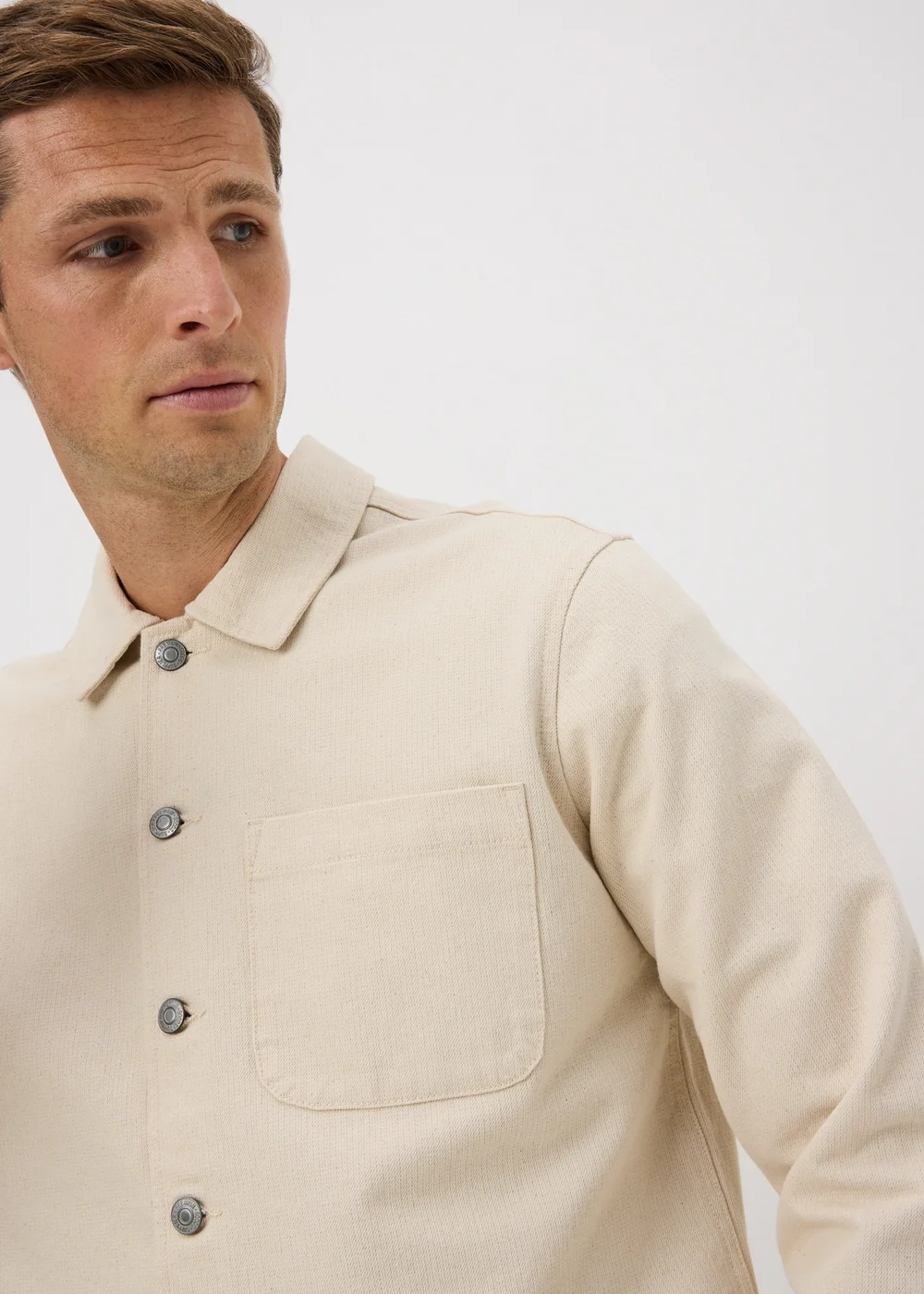 Ecru Denim Shacket - M Image 3
