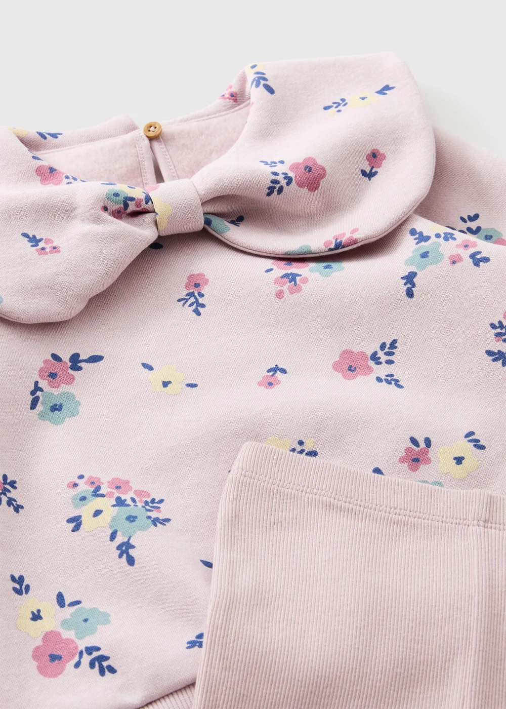 Girls Pink Floral Sweatshirt & Legging Set (1-8yrs) - 1-1.5 Yrs Image 2
