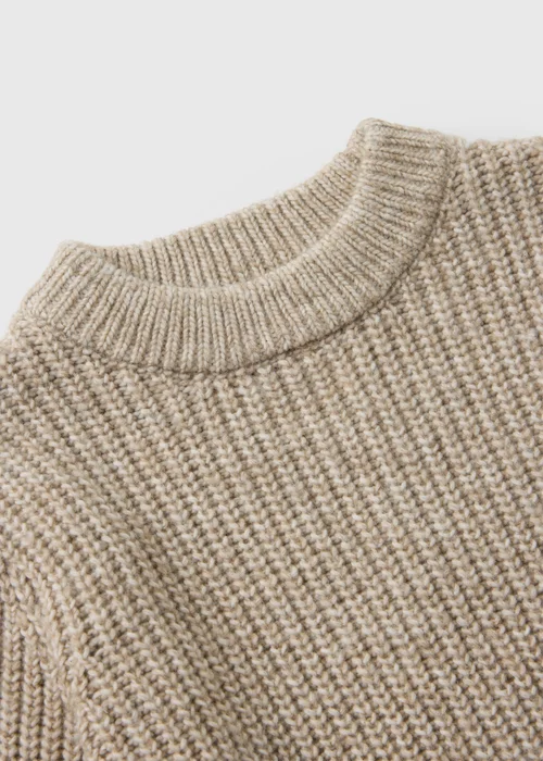 Boys Oatmeal Fisherman Knitted Jumper (1-8yrs) - 1-1.5 Yrs Image 2