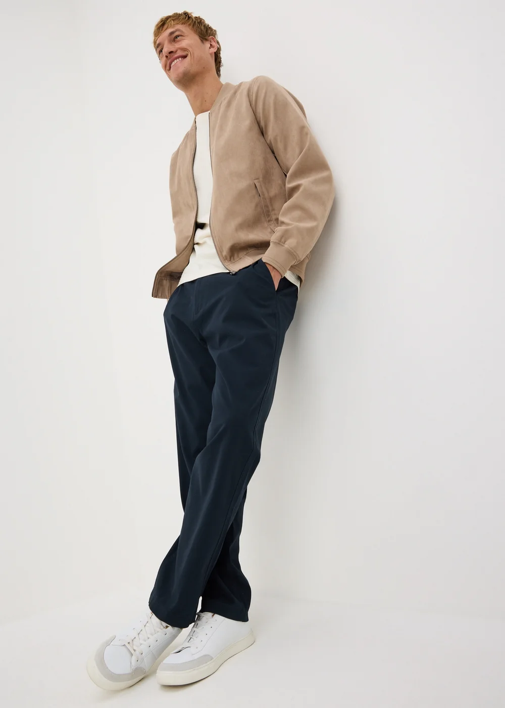 Navy Relaxed Chinos - S Image 1