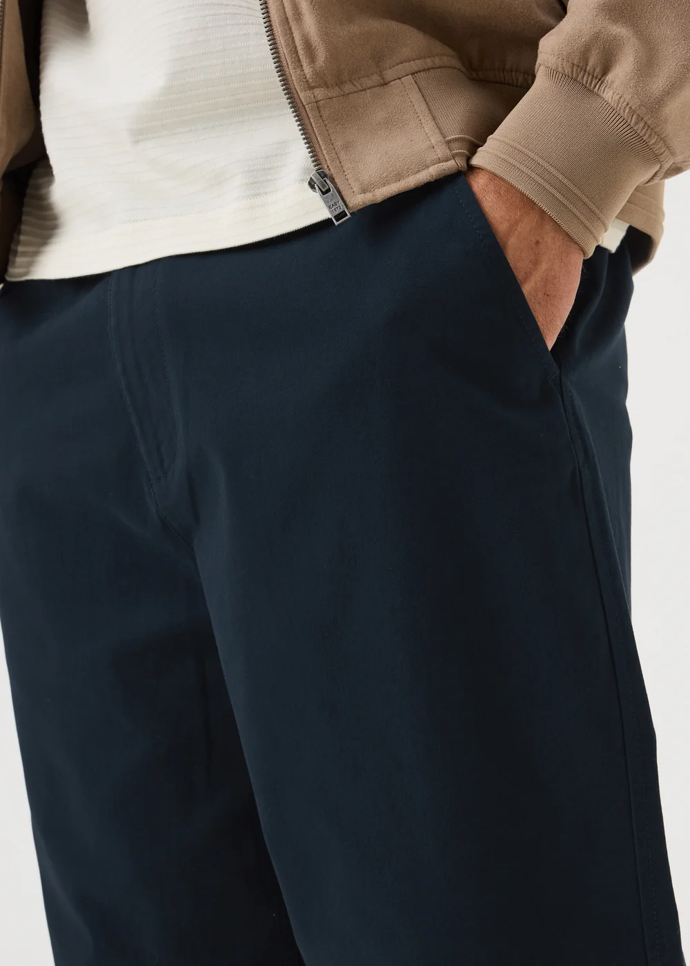 Navy Relaxed Chinos - S Image 3