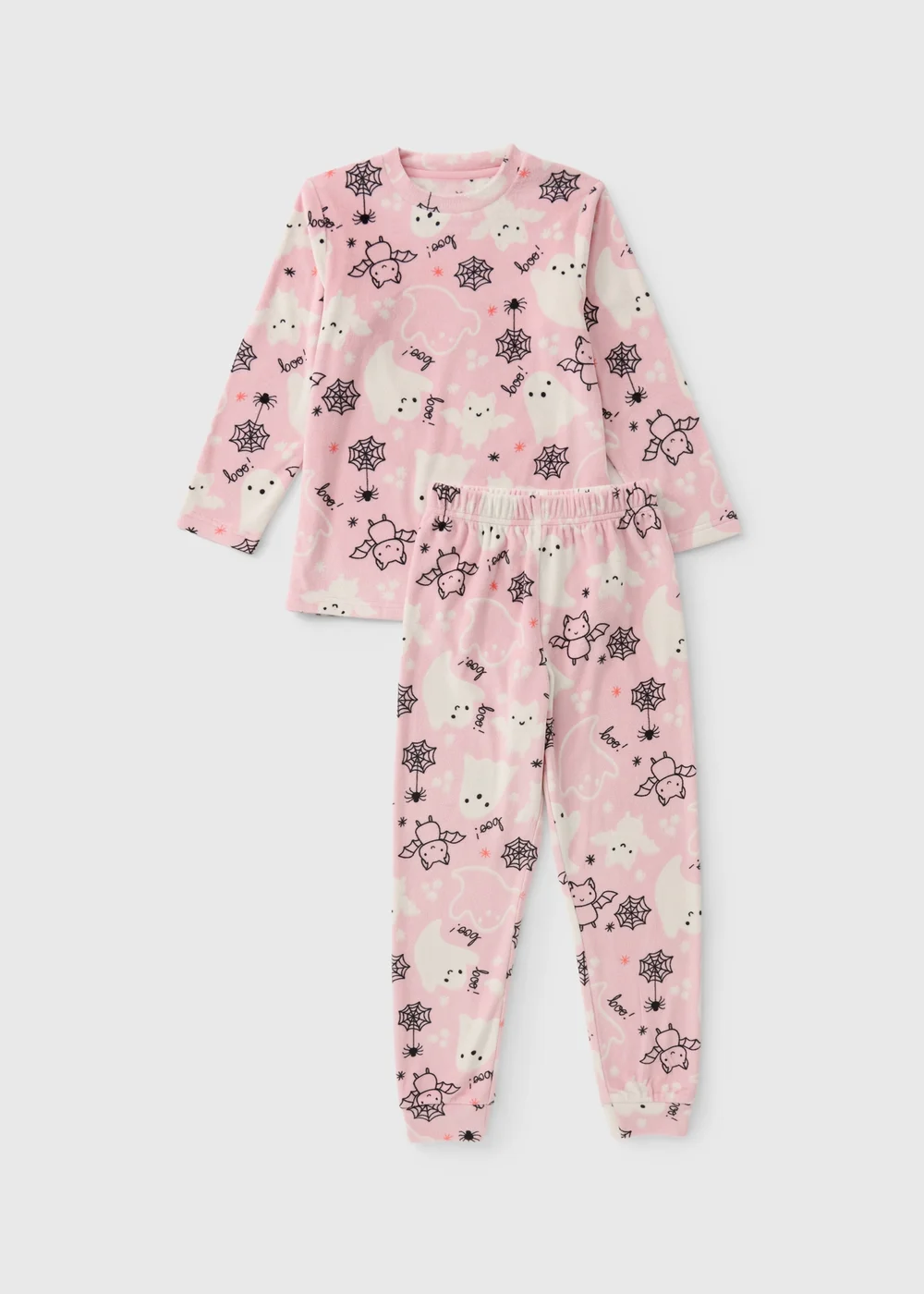 Girls Pink Ghost Halloween Family Pyjama Set (1-13yrs) - 1-1.5 Yrs Image 1