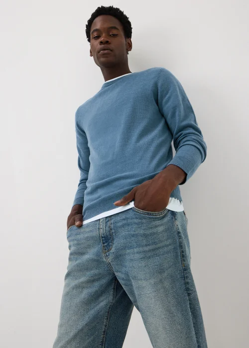 Blue Supersoft Crew Neck Jumper - XS Image 1