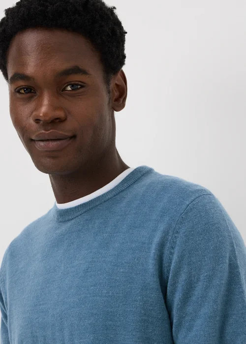 Blue Supersoft Crew Neck Jumper - XS Image 3