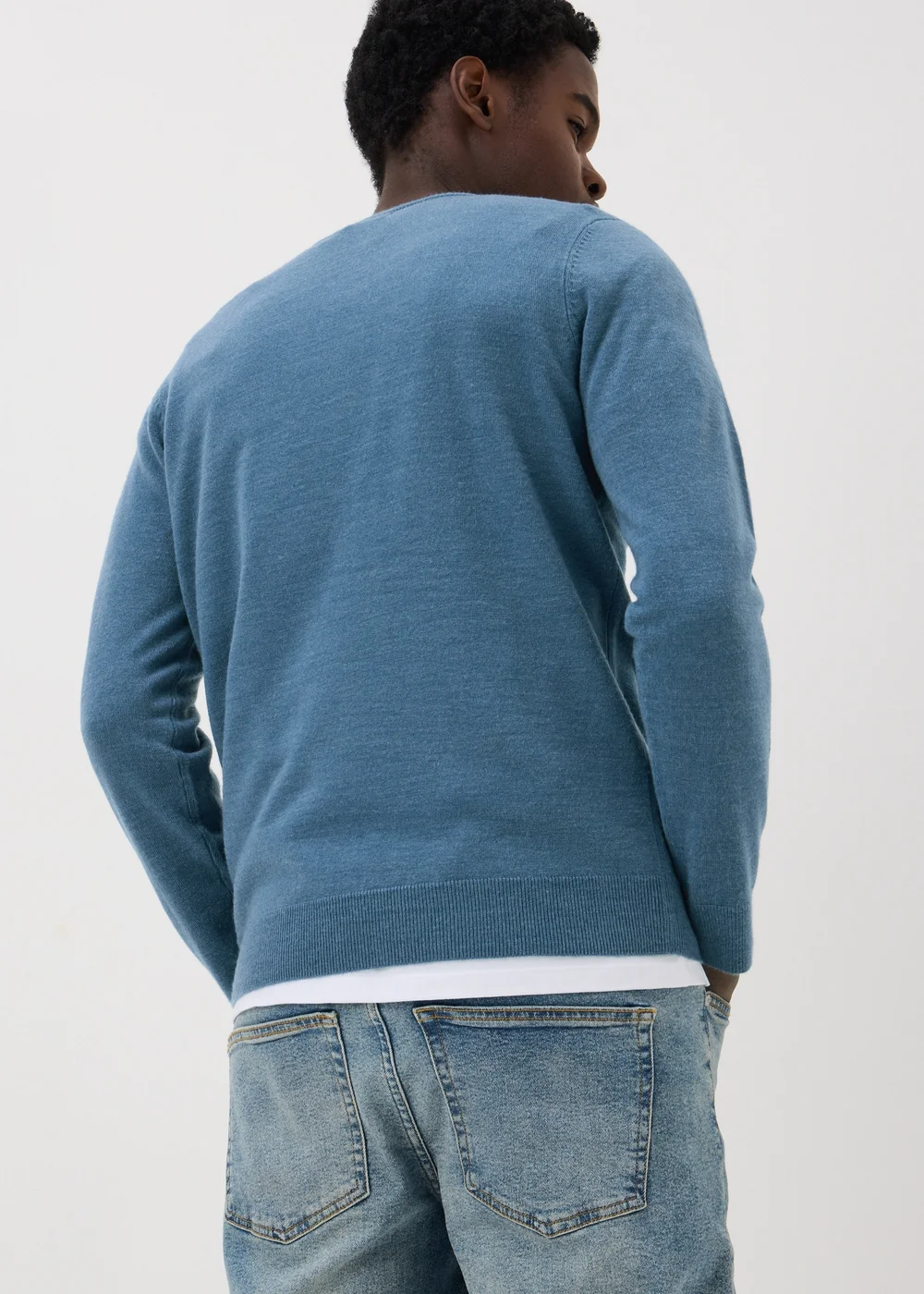 Blue Supersoft Crew Neck Jumper - XS Image 2