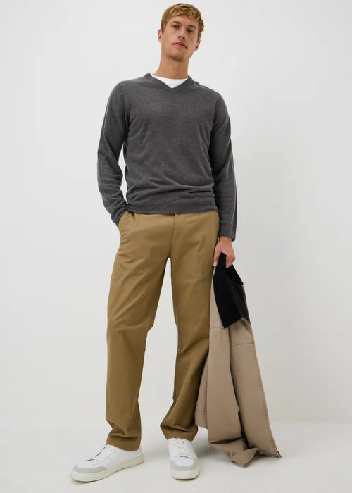 Charcoal Supersoft V-Neck Jumper - XS Image 1