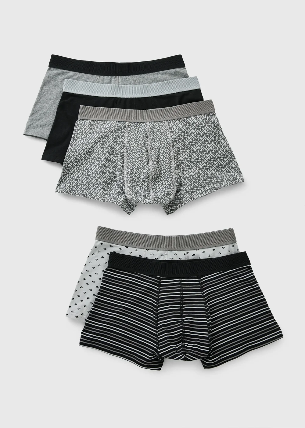 5 pack Mono Geometric Hipster Boxers - XS Image 1