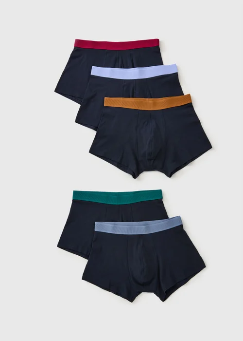 5 Pack Navy Hipster Boxers - XS Image 1
