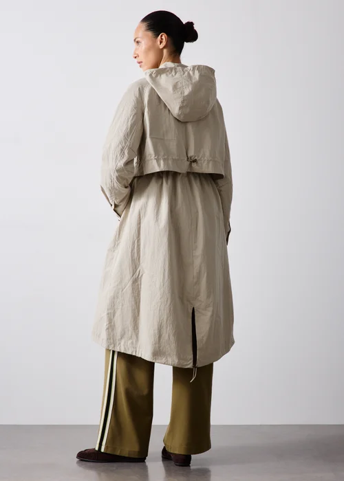 Stone Showerproof Long Anorak - 10 Image 2