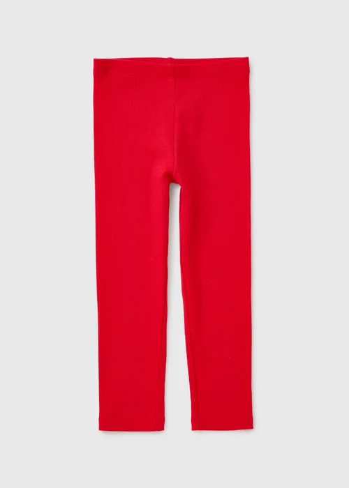 Girls Red Leggings (1-8yrs) - 1-1.5 Yrs Image 1