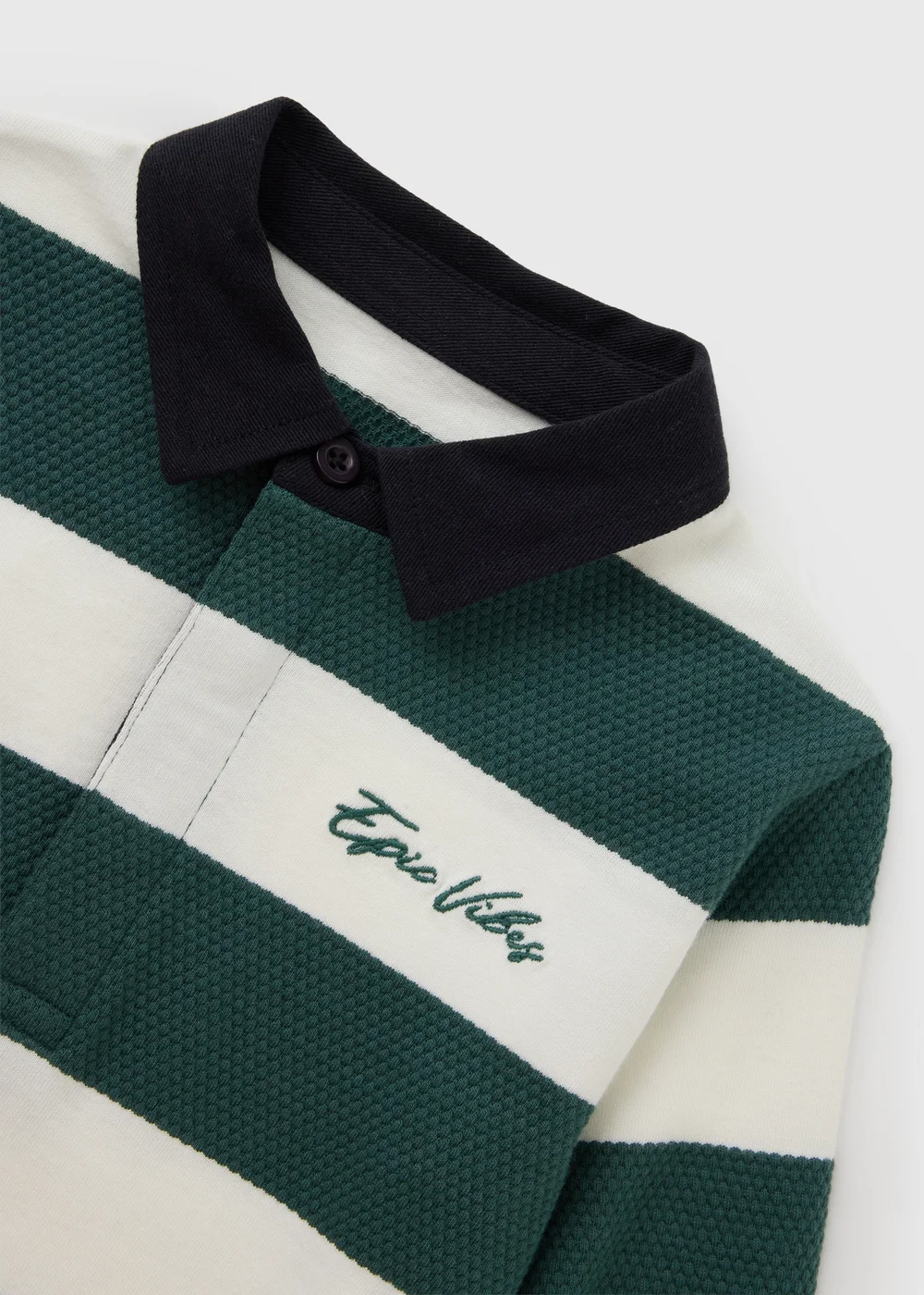 Boys Teal Stripe Rugby Shirt (1-8yrs) - 1.5-2 Yrs Image 2