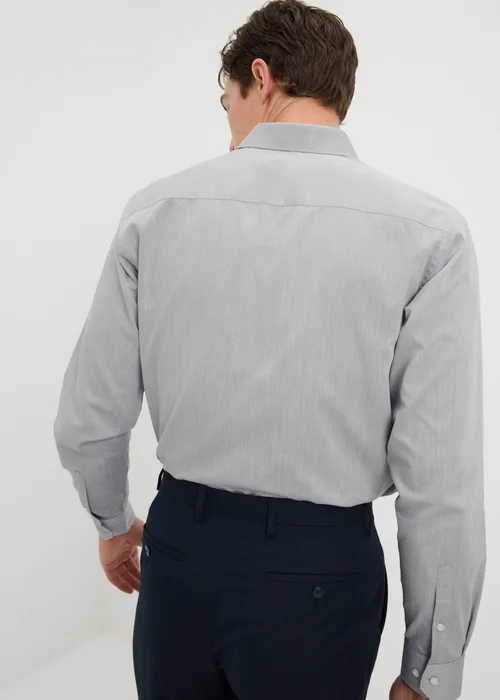 Taylor & Wright Grey Textured Regular Fit Shirt - S Image 2