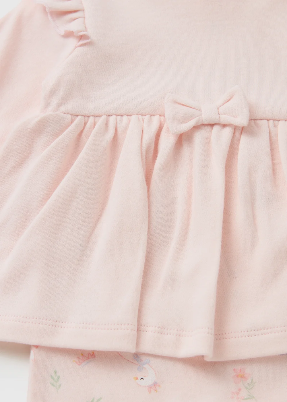 Baby Pink Swan Layette Peplum Sleepsuit (0-18mths) - 9-12 months Image 2