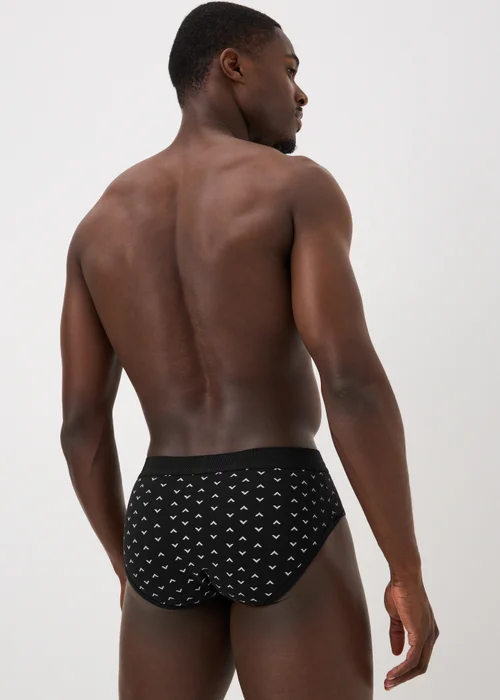 5 Pack Black Geometric Print Briefs - S Image 3