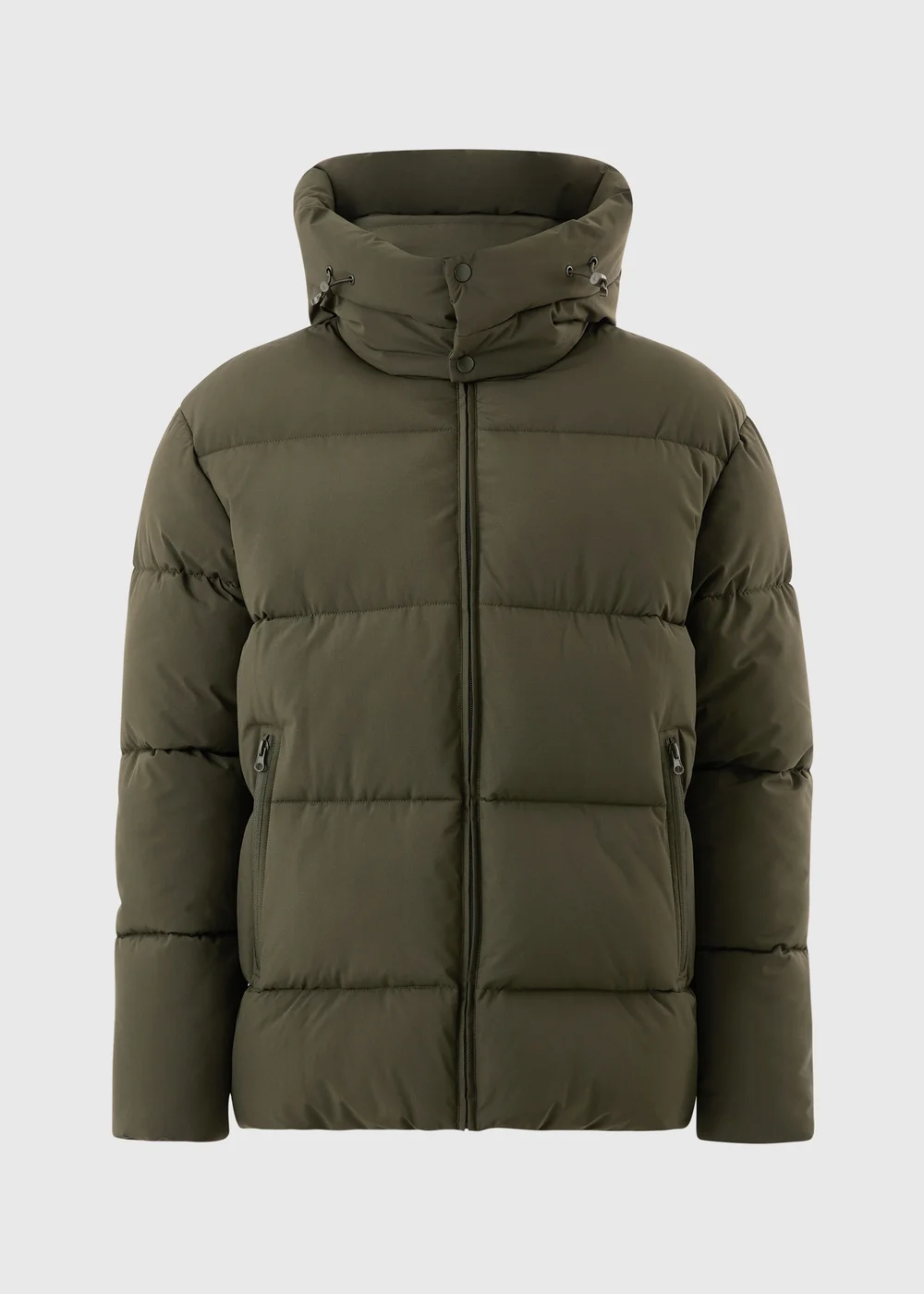 Khaki Mid Length Puffa Coat - XS Image 5
