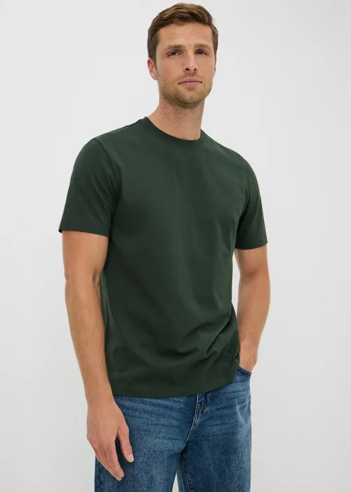 Pine Green Essential Crew Neck T-Shirt - XS Image 1