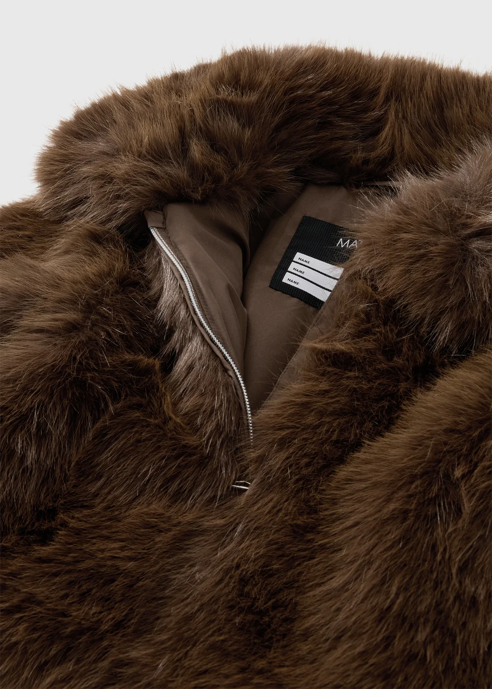 Girls Brown Faux Fur Bomber (7-15yrs) - 7 Yrs Image 2
