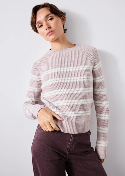 Pink Striped Jumper - XS Image 1