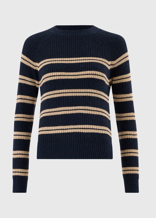 Navy Stripe Knitted Jumper - XS Image 4